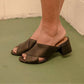 Ahimsa Dolores Vegan Heeled Sandals - Black