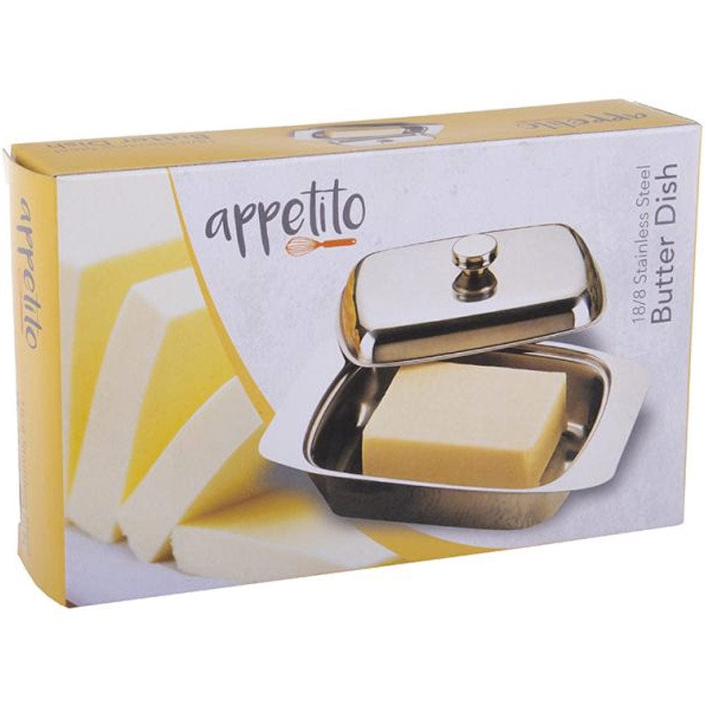 Appetito Stainless Steel Butter Dish