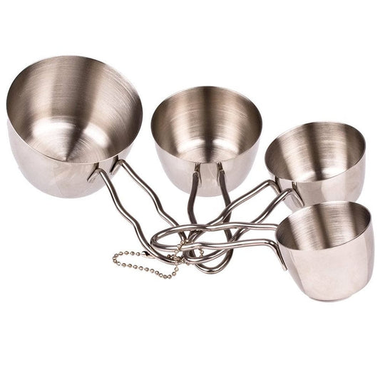 Appetito Stainless Steel Measuring Cups Wire Handle - Set of 4