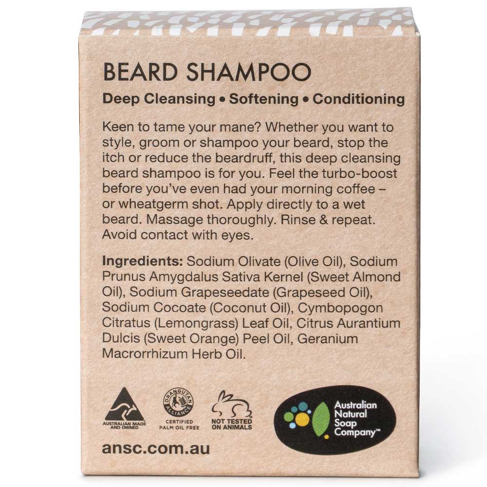 Buy Australian Natural Soap Company Beard Shampoo Bar Online