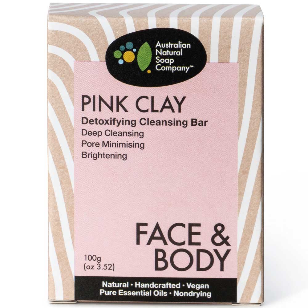 Australian Natural Soap Company Face & Body Bar - Pink Clay
