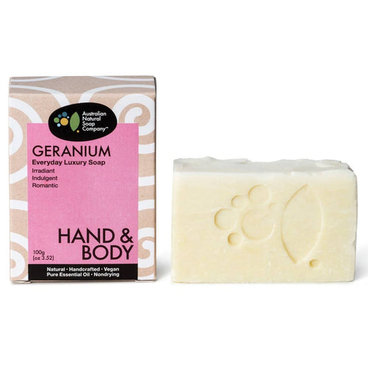 Australian Natural Soap Company Hand & Body Soap Bar - Geranium