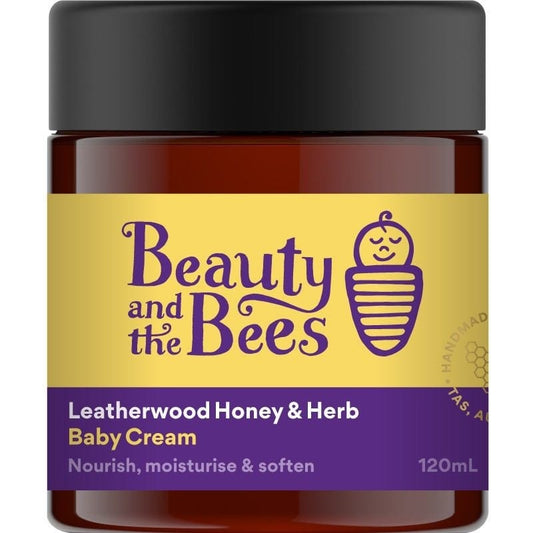 Beauty & the Bees Baby Cream 120ml - Leatherwood Honey & Herb