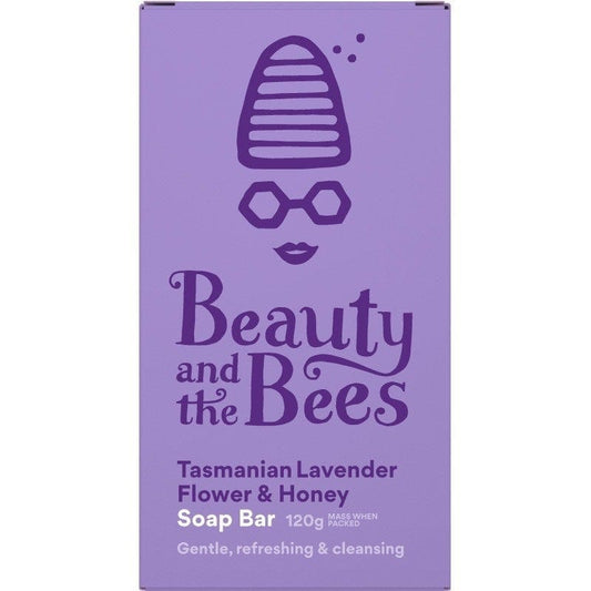Beauty & the Bees Real Soap Bar 120g - Tasmanian Lavender & Honey