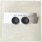Bec English Ceramics Button Earrings - Black