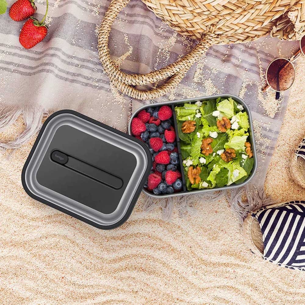 Bentgo Microwavable Stainless Steel Leak-proof Lunch Box 1200ml Black