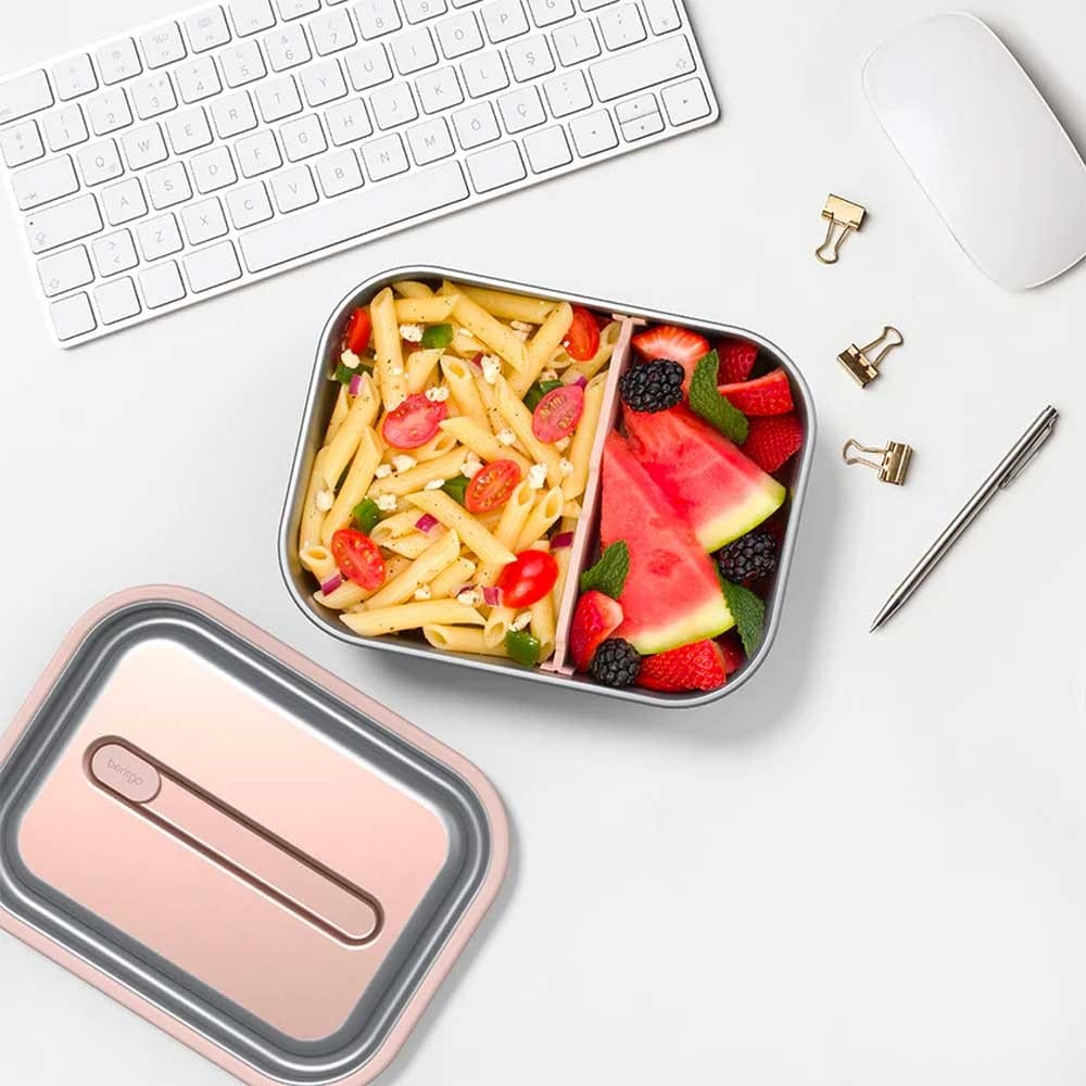 Bentgo Microwavable Stainless Steel Leak-proof Lunch Box 1200ml Rose Gold