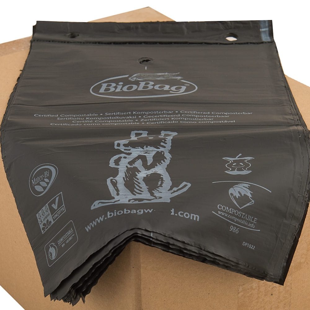 BioBag biodegradable dog waste bags - 50 bags black bundle