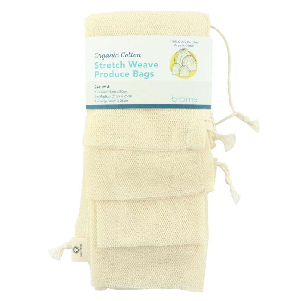 Biome Diamond Weave Mesh Produce Bag Set of 4