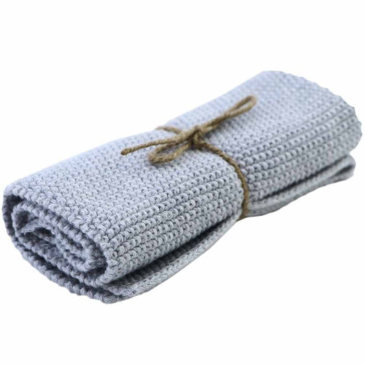 Brightwood Organic Cotton Face Washer All Purpose Cloth - Grey Marle