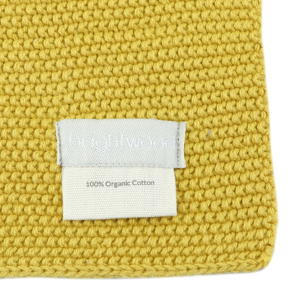 Brightwood Organic Cotton Face Washer All Purpose Cloth - Mustard