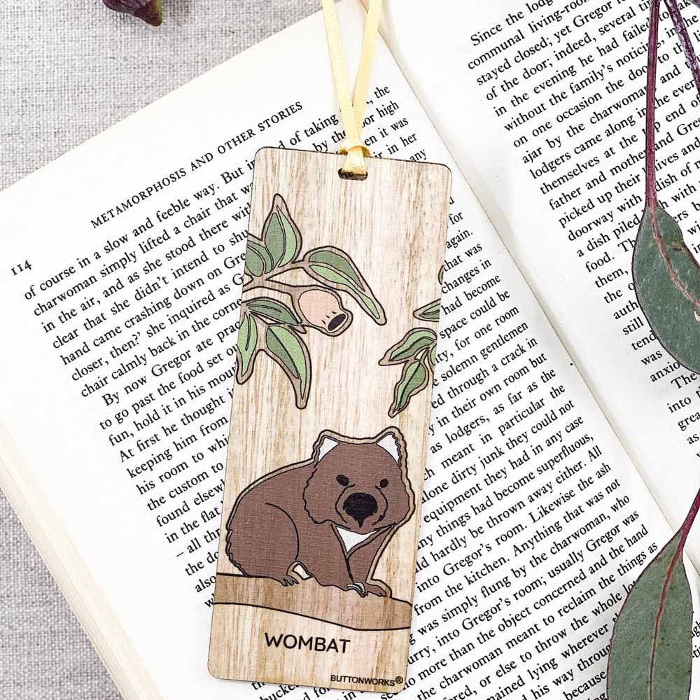 Buttonworks Bookmark - Wildlife Wombat Print