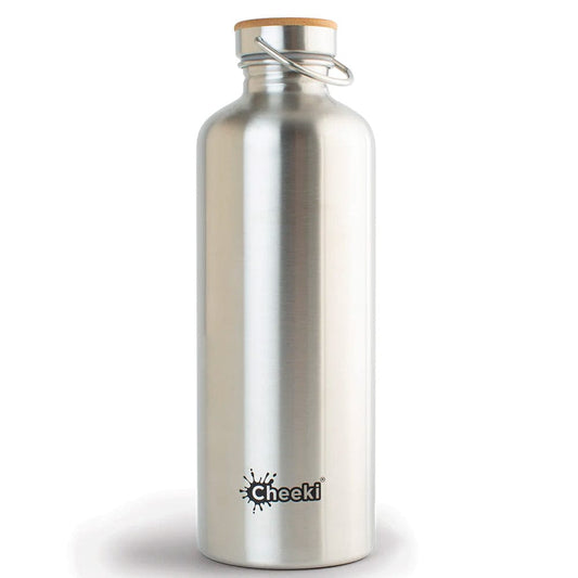 Cheeki 1.6L XL Stainless Steel Water Bottle - Silver