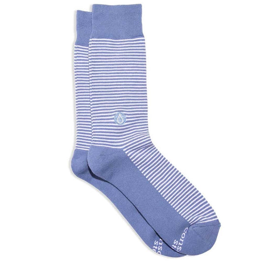 Conscious Step Socks That Give Water - Blue Stripes