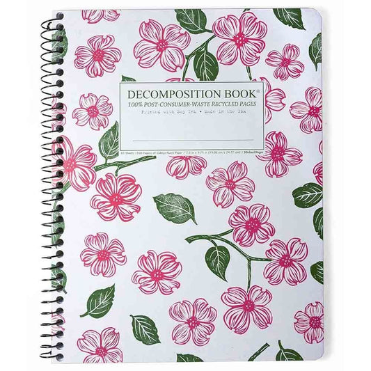 Decomposition Large Spiral Notebook (Lined) - Dogwood