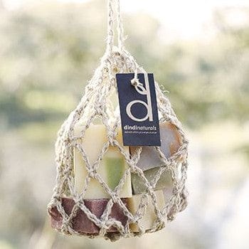 Dindi Naturals Crochet Hemp Bag with Soap Pieces