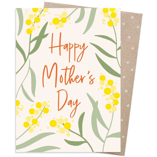 Earth Greetings Mother's Day Card - Wattle