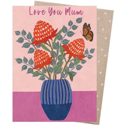 Earth Greetings Mothers Day Card - Waratahs For Mum