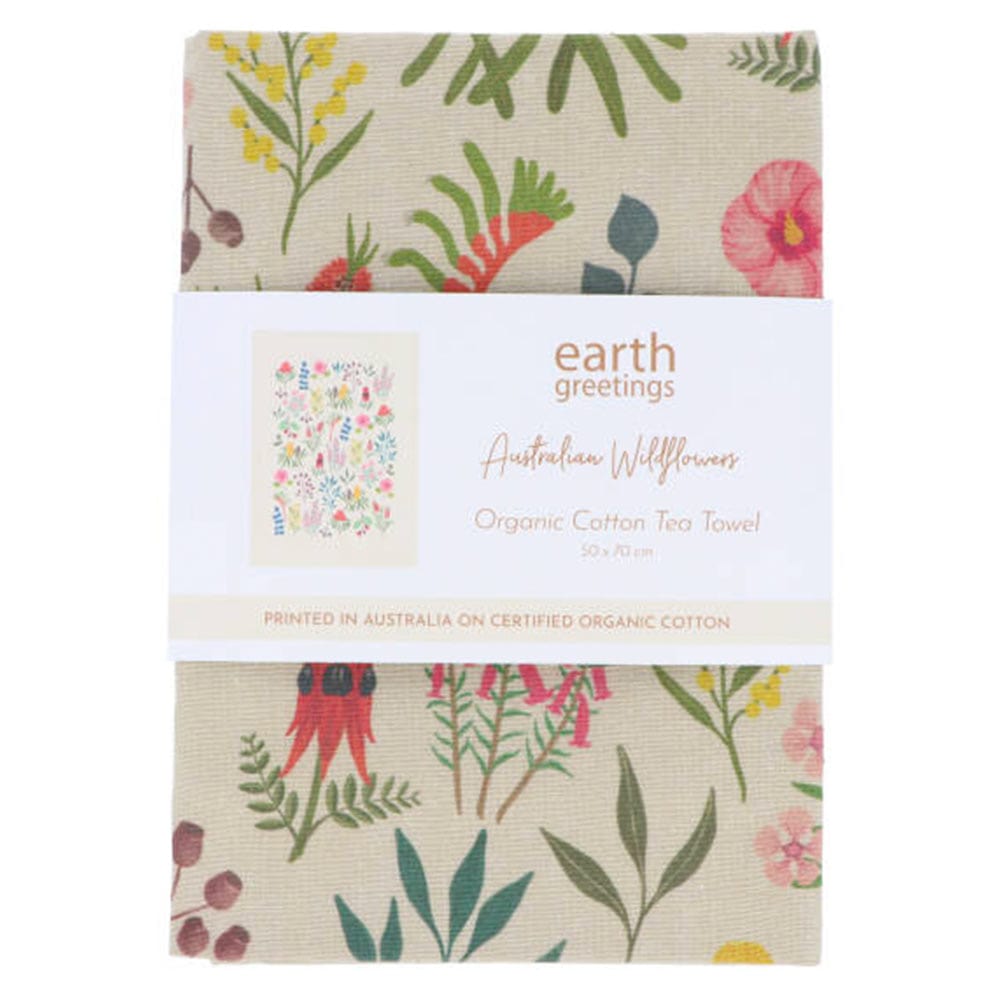 Earth Greetings Tea Towel - Australian Wildflowers