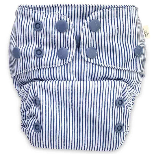 EcoNaps Modern Cloth Nappy - Indigo Pinstripe