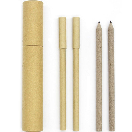 Ecopaper Eco Pen & Pencil Tube Set