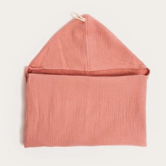 Eveeco Baby Organic Hooded Towel - Pink Clay