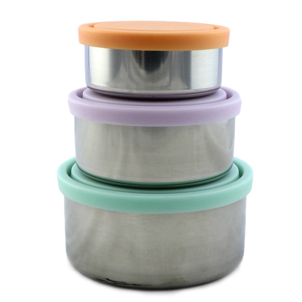 Ever Eco Stainless Steel Round Nesting Containers Set of 3