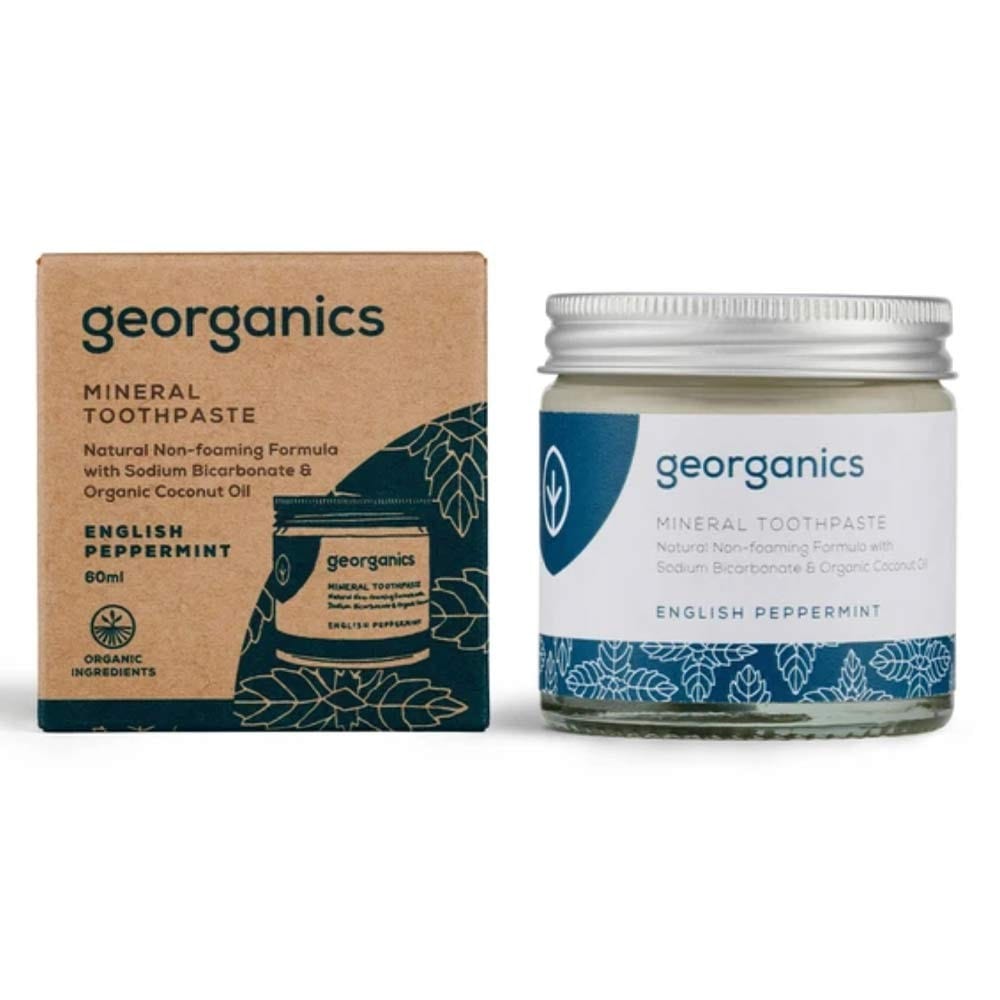 Georganics Natural Mineral-Rich Toothpaste 60ml - English Peppermint