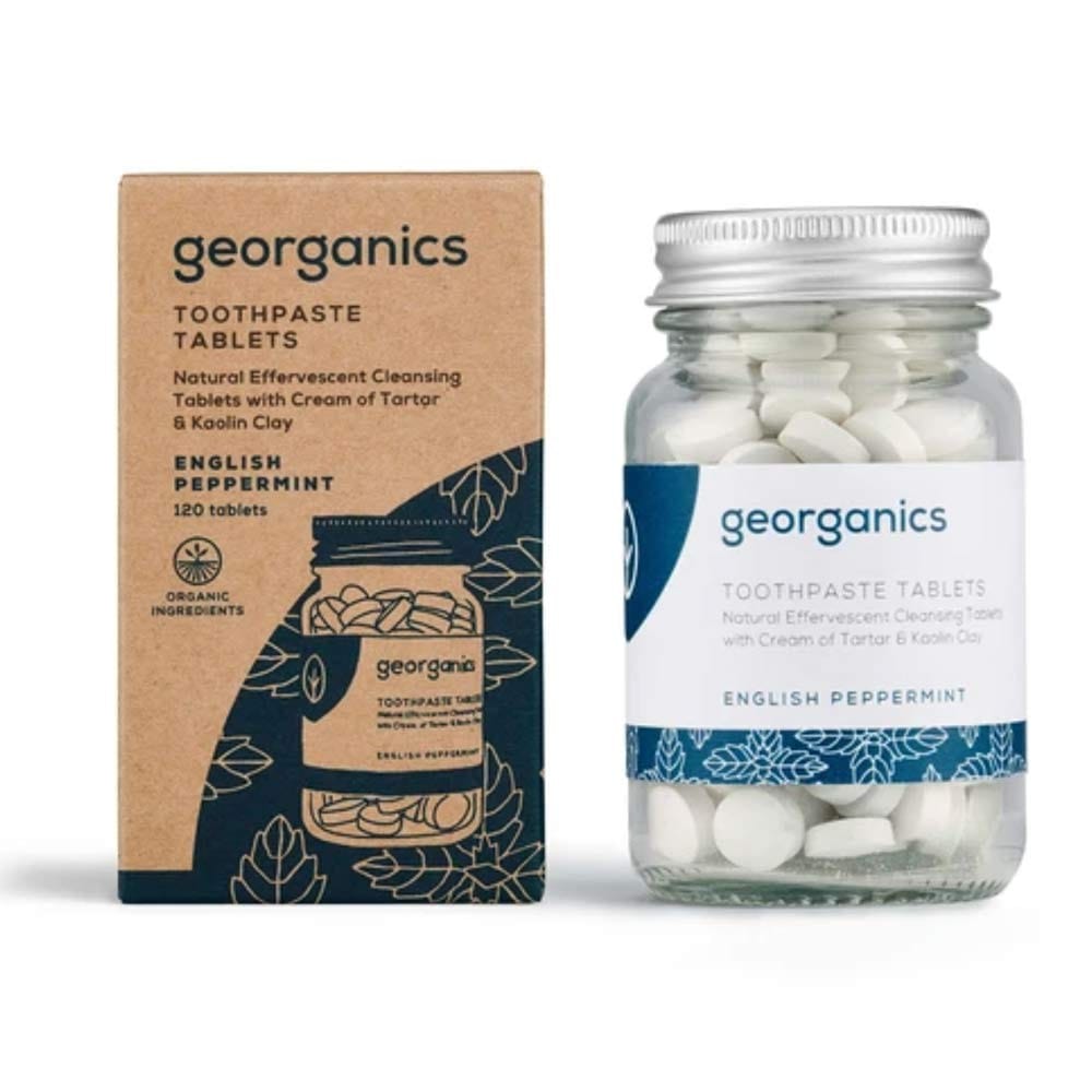 Georganics Natural Toothpaste Toothtablets (120 tabs) - English Peppermint
