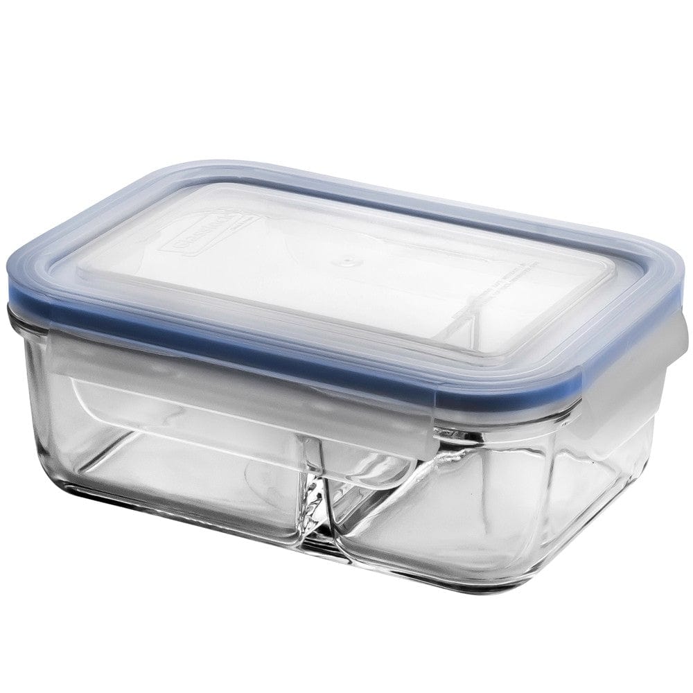 Glasslock Duo Blue Seal Container - Two Section 670ml
