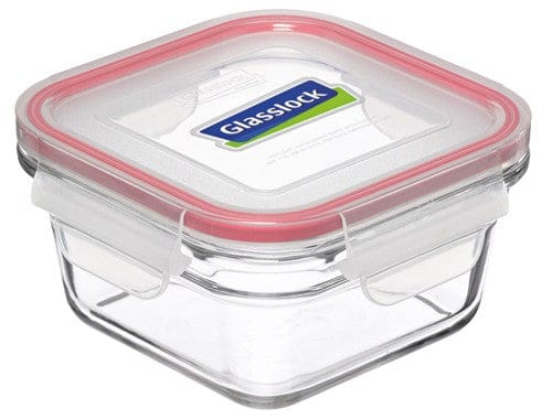 Glasslock oven safe container 1650ml square red