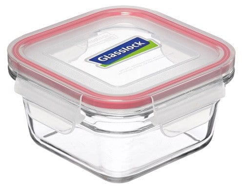 Glasslock oven safe container 900ml square red