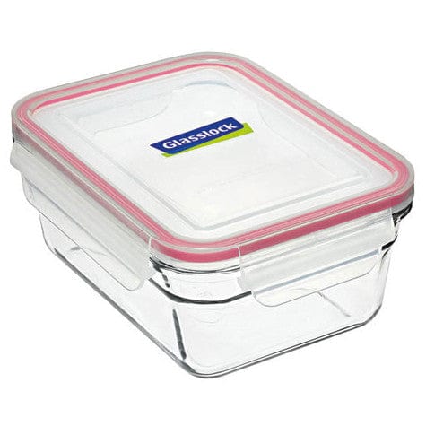 Glasslock oven safe container 970ml rectangle red