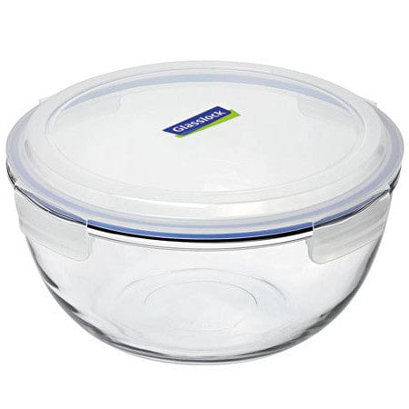 Glasslock storage bowl 2L round blue