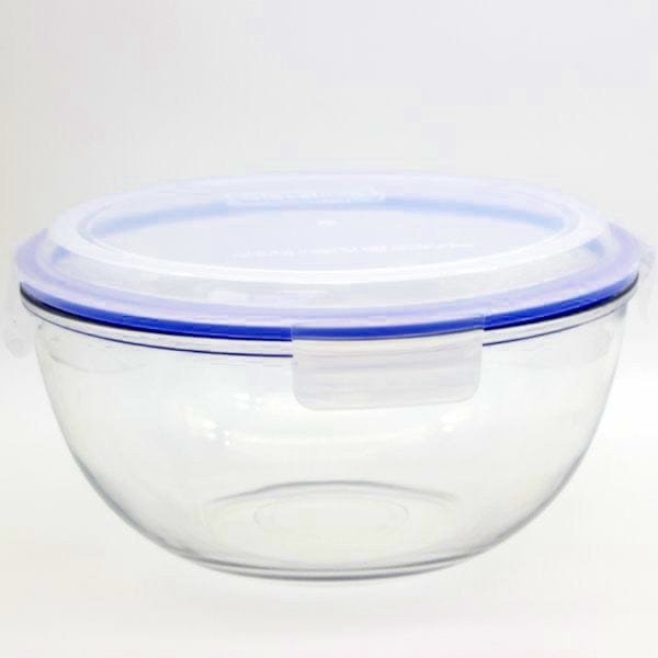Glasslock Storage Bowl 4L - Round Blue
