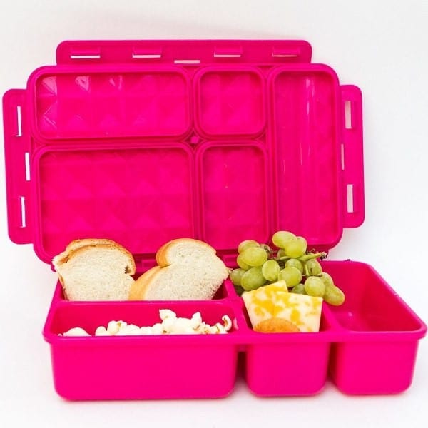 Go Green Lunch Box Set - Zig Zag Pink Box