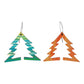 Kami-so Earrings - Hoop Reversible Christmas Paper Earrings Gold & Red Multicoloured Stripes