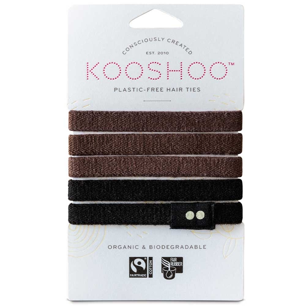 Kooshoo Organic Hair Ties - Brown/Black