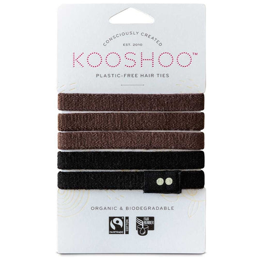 Kooshoo Organic Hair Ties - Brown/Black