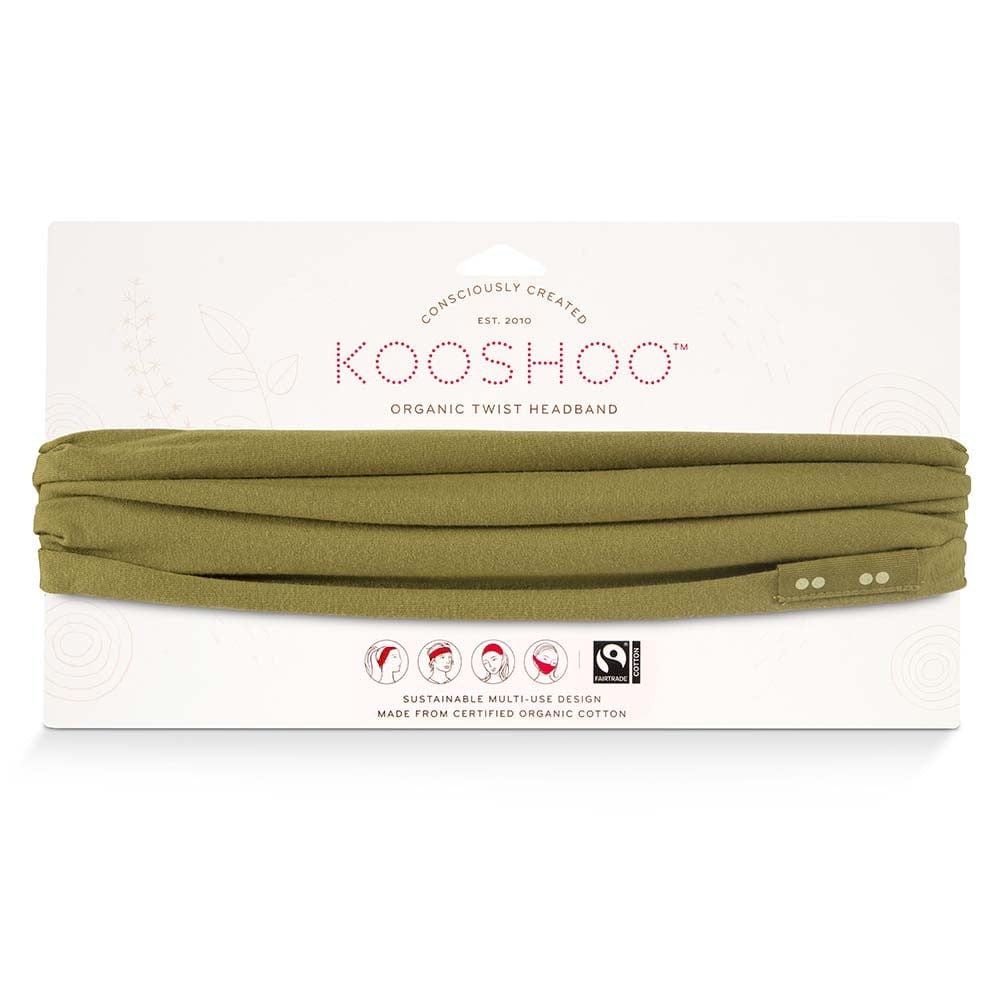 Kooshoo Organic Twist Headband - Willow Green