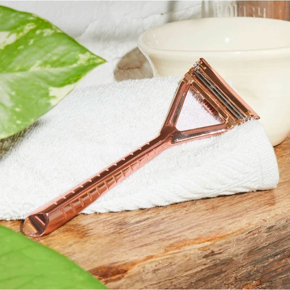 Buy Leaf Shave Reusable Pivoting Razor (10pk Blades) - Rose Gold Online