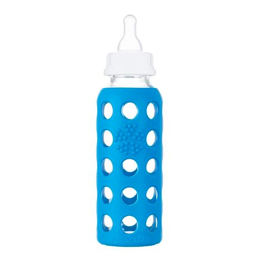 Lifefactory Glass Baby Bottle 265ml - Cobalt