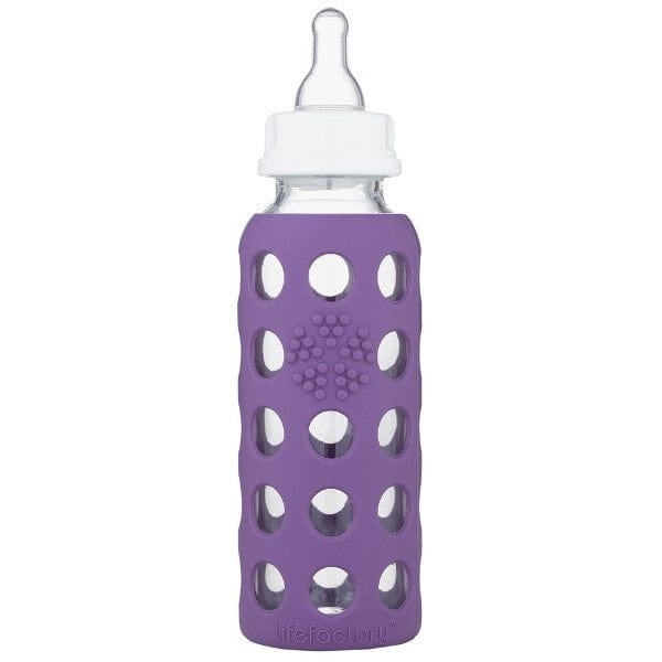 Lifefactory Glass Baby Bottle 265ml - Grape