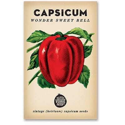 Little Veggie Patch Heirloom seeds - capsicum wonder sweet bell