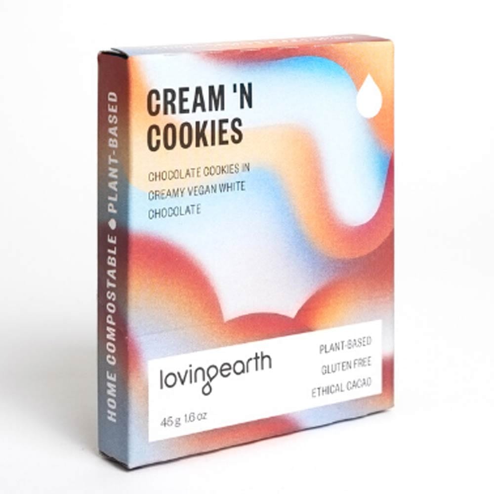 Loving Earth Pocket 45's Vegan Chocolate 45g - Cream 'N Cookies
