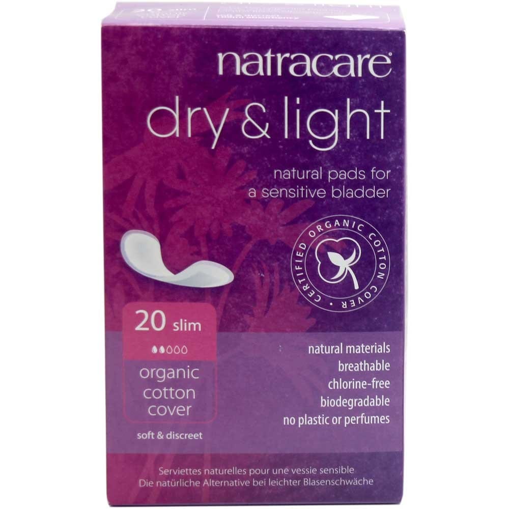 Natracare Organic Cotton Dry & Light Slim Pads 20pk