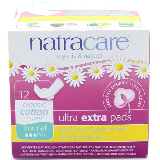 Natracare Organic Cotton Ultra Extra Pads 12pk - Normal