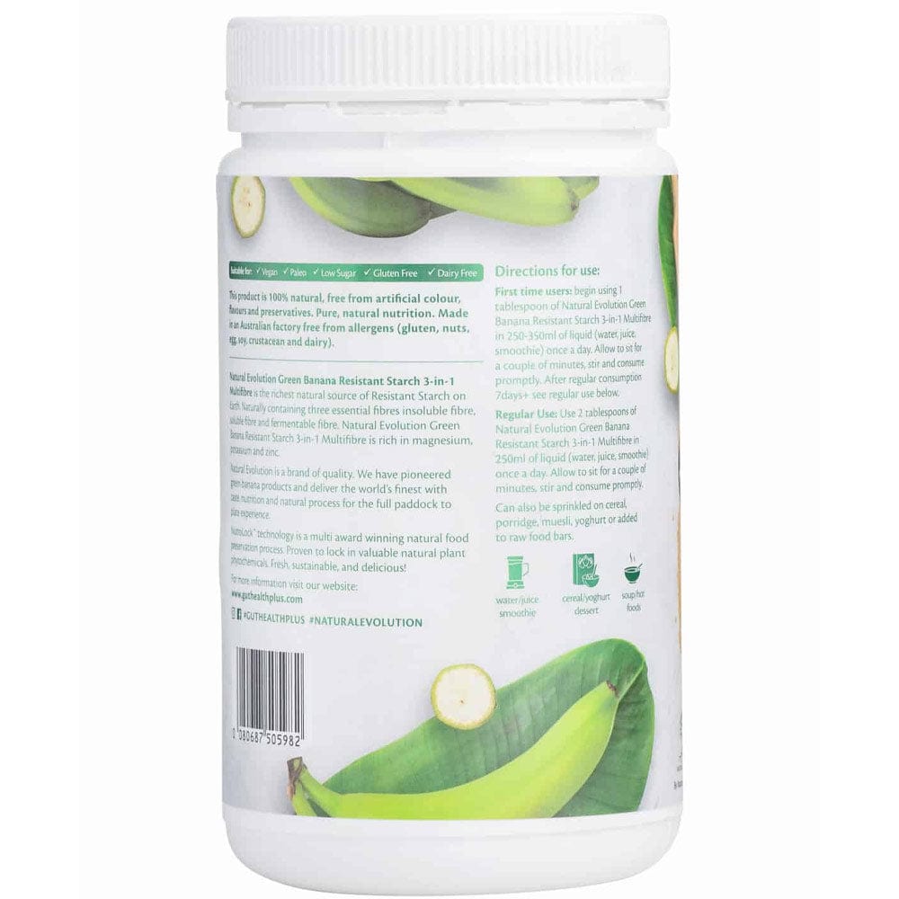 Natural Evolution GH+ Green Banana Resistant Starch 3-in-1 Multifibre 800g