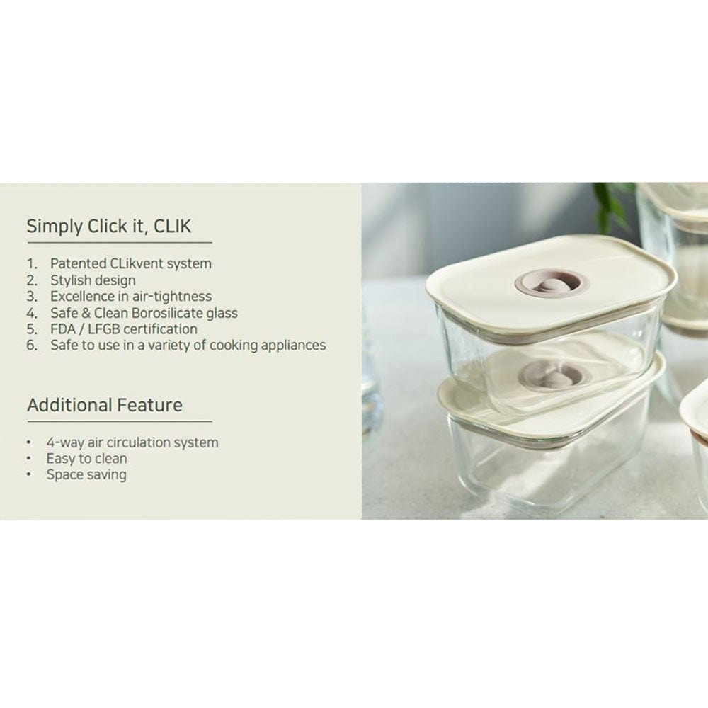 Neoflam Clik Glass Food Containers - Set of 4