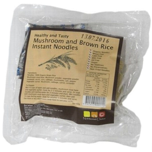Nutritionist Choice  Instant Brown Rice Noodles 60g - Mushroom